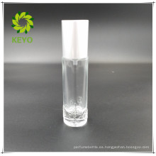 Botella cristalina de la botella de la botella de la bomba de cristal 40ml botella de cristal transparente del tarro de los cosméticos